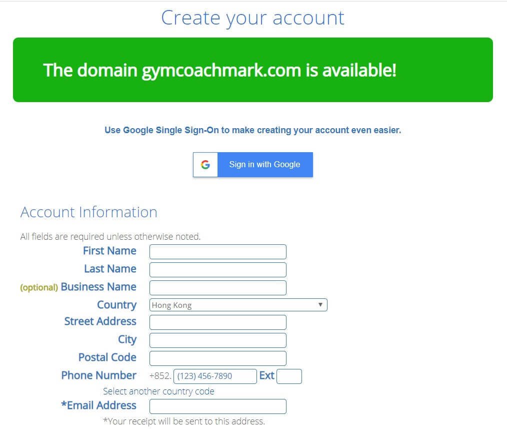 Bluehost 建立戶口