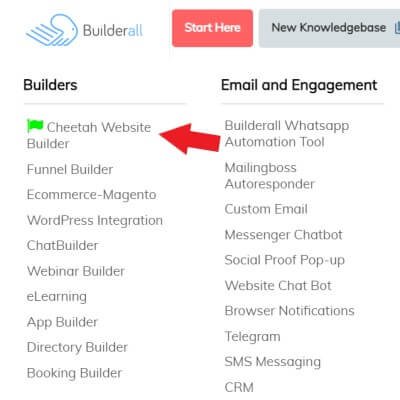 Builderall Cheetah Website Builder Builderall 建立網站的編輯器